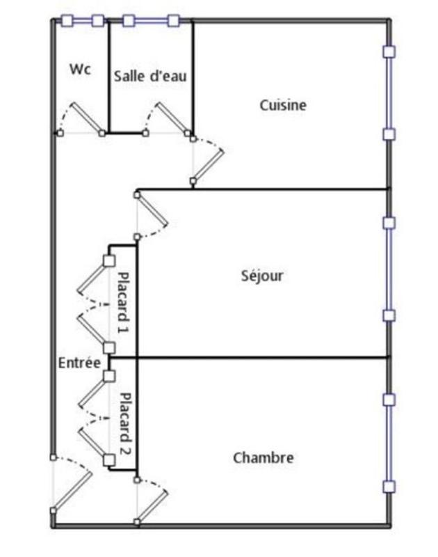 Appartement - 55 m² - 2 pièces