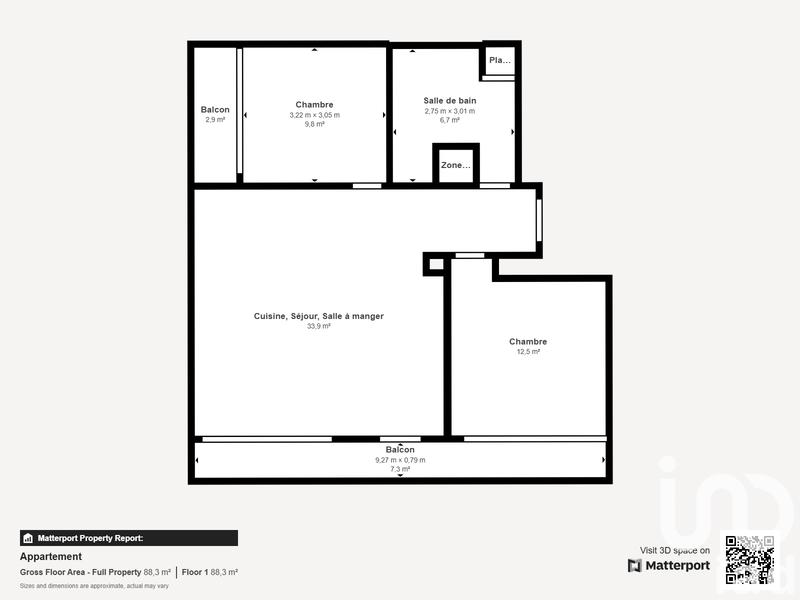 Appartement - 63 m² - 3 pièces