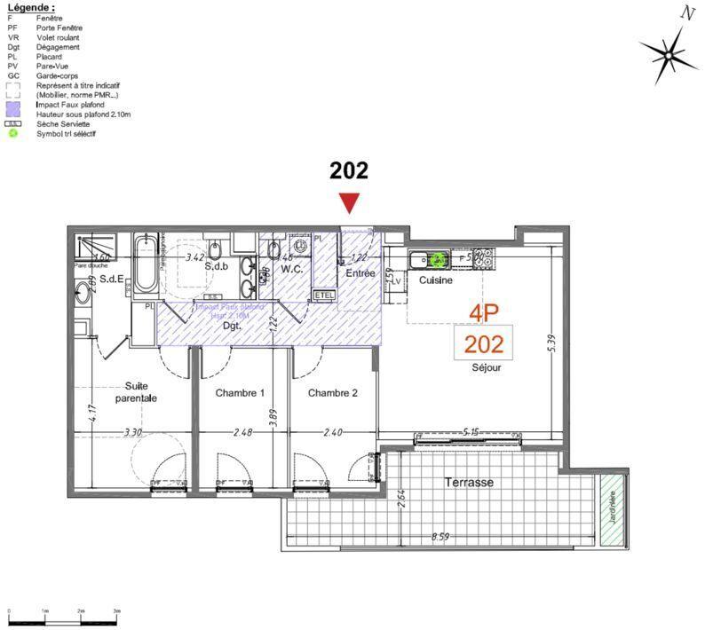 Appartement - 85 m² - 4 pièces