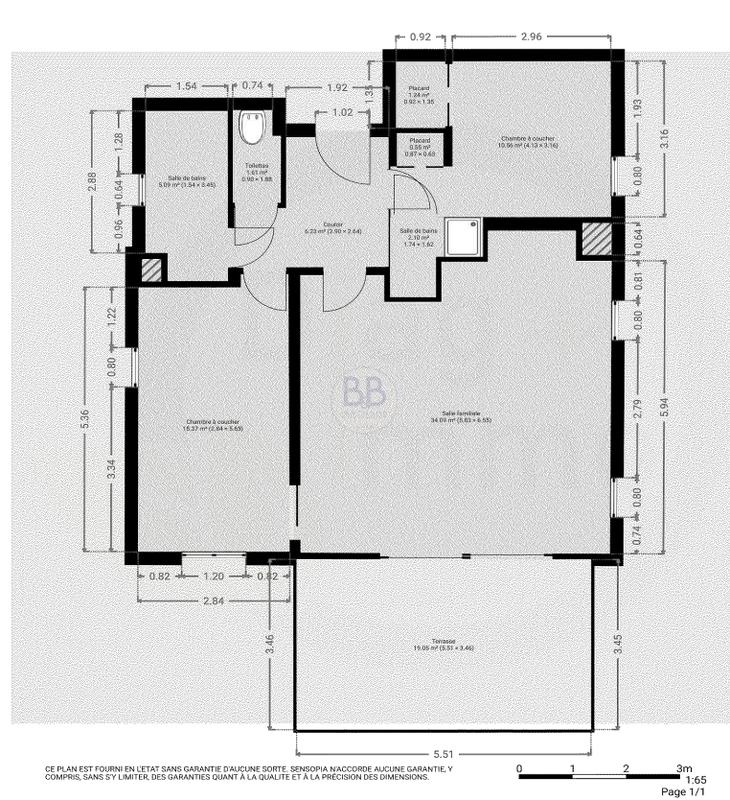 Appartement - 77 m² - 3 pièces