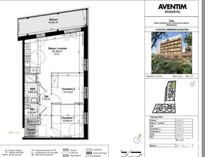 Appartement - 60 m² - 3 pièces