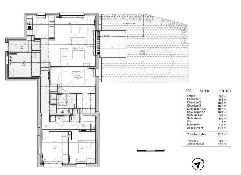 Appartement - 112 m² - 5 pièces