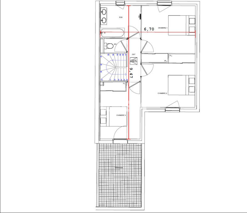 Maison - 99 m² - 4 pièces