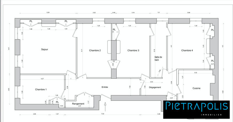 Appartement - 132 m² - 5 pièces