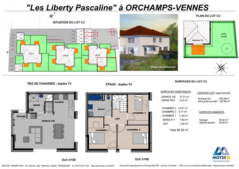 Appartement - 85 m² - 4 pièces