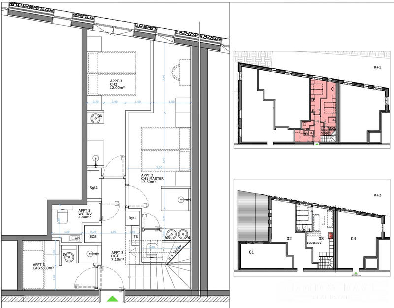 Duplex - 90 m² - 5 pièces