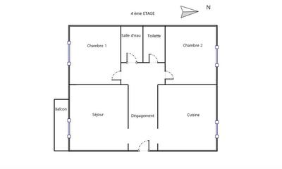 Appartement - 53 m² - 3 pièces