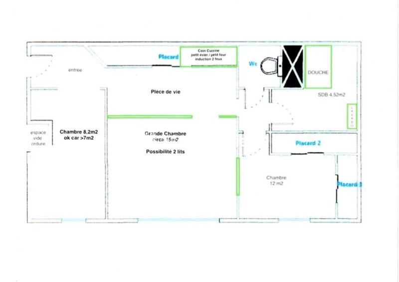 Appartement - 52 m² - 3 pièces
