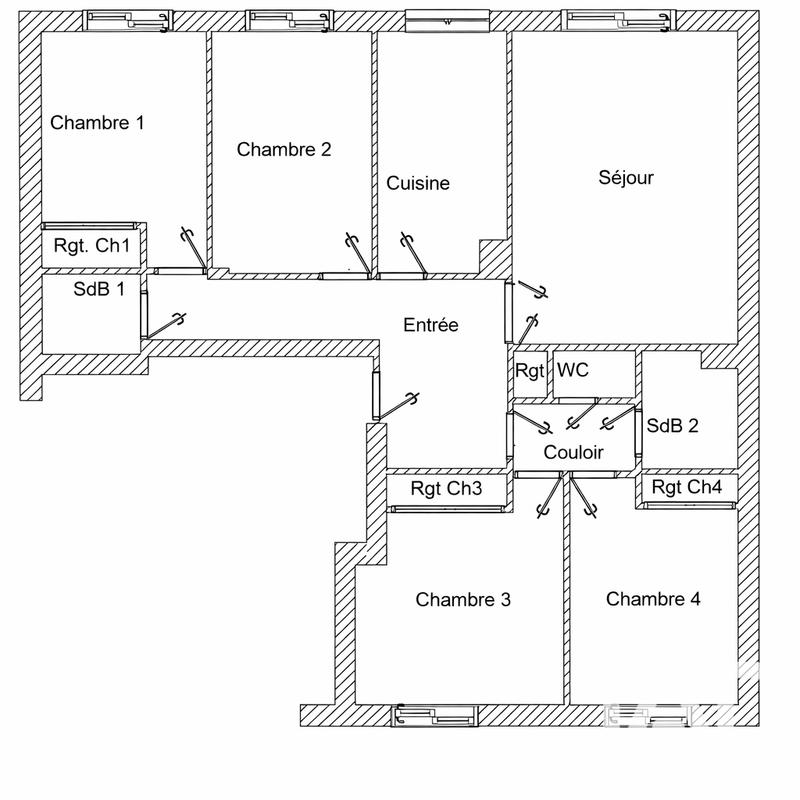 Appartement - 99 m² - 5 pièces