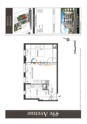 Appartement - 42 m² - 2 pièces