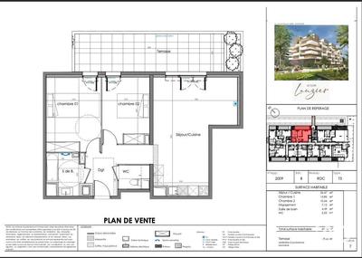 Appartement - 65 m² - 3 pièces
