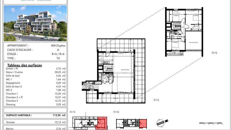 Appartement - 114 m² - 4 pièces
