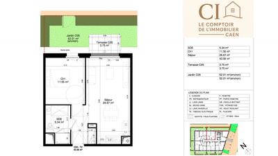 Appartement - 44 m² - 2 pièces