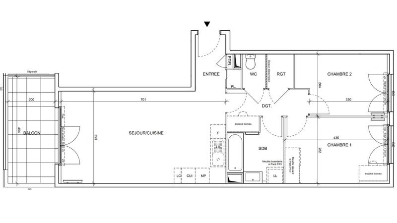 Appartement - 66 m² - 3 pièces