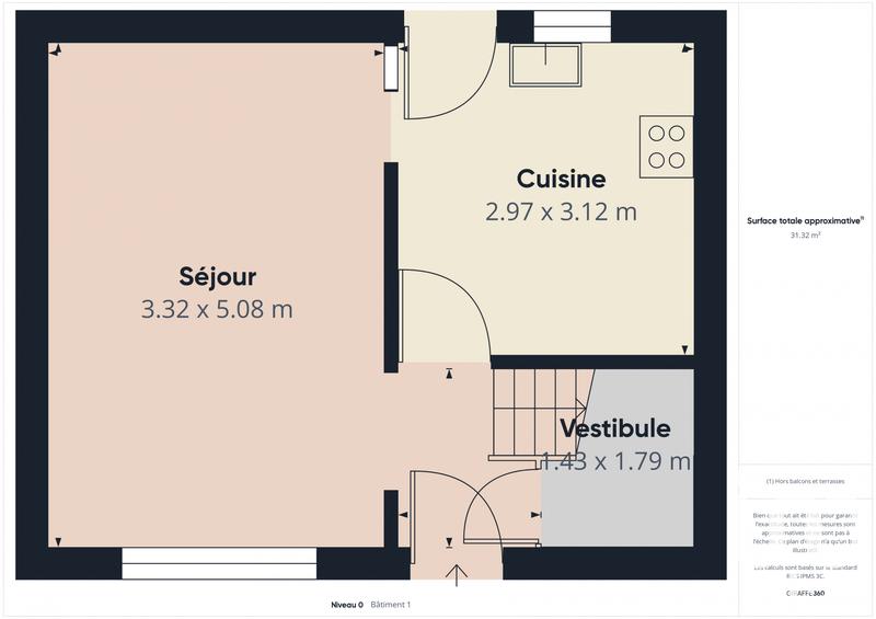 Maison de ville - 74 m² - 4 pièces
