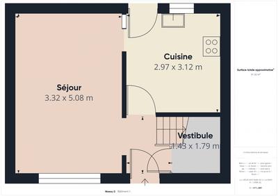 Maison de ville - 74 m² - 4 pièces