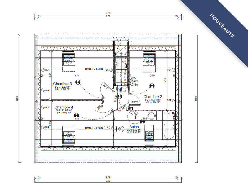 Maison - 92 m² - 5 pièces
