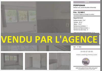 Appartement - 20 m² - 1 pièce