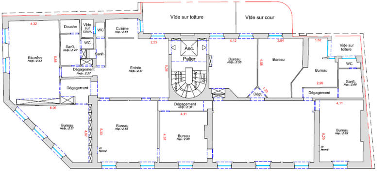 Bureau - 270 m² - 13 pièces