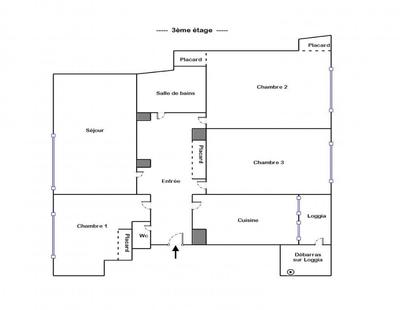 Appartement ancien - 84 m² - 4 pièces