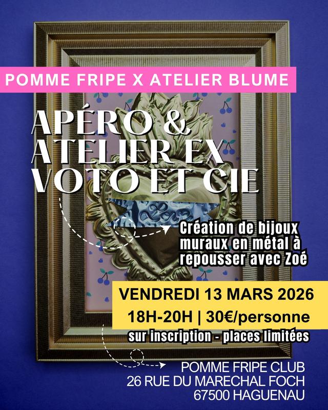 Apéro-atelier créatif bijoux muraux en métal à repousser