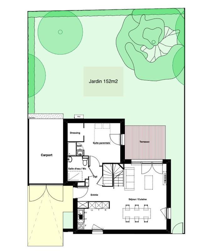 Maison contemporaine - 103 m² - 5 pièces