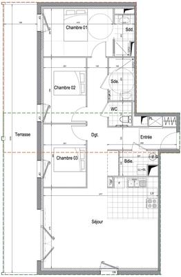 Appartement - 92 m² - 4 pièces