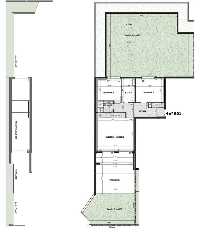 Appartement - 71 m² - 3 pièces