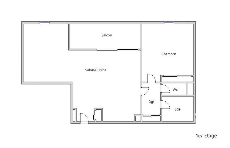 Appartement - 47 m² - 2 pièces