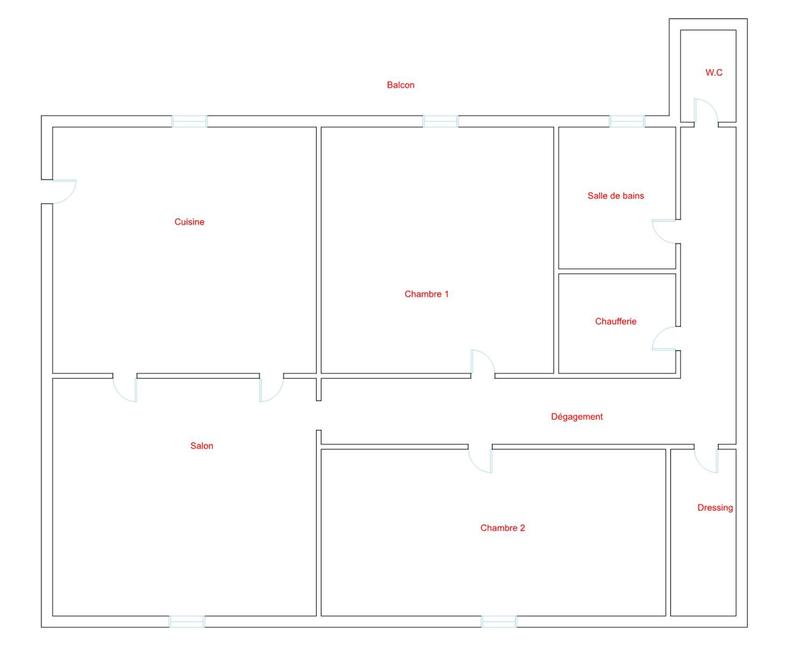 Appartement - 77 m² - 3 pièces