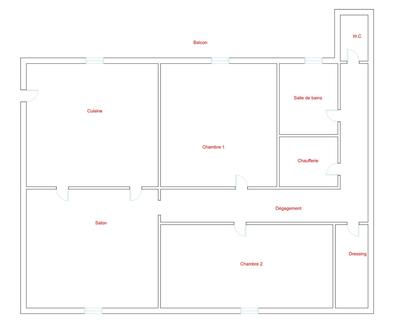 Appartement - 77 m² - 3 pièces