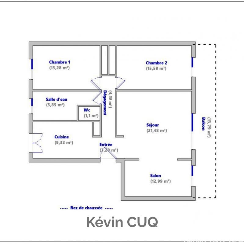 Appartement - 87 m² - 4 pièces