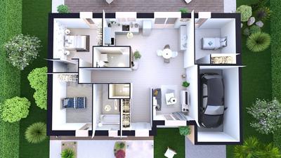 Maison - 76 m² - 4 pièces