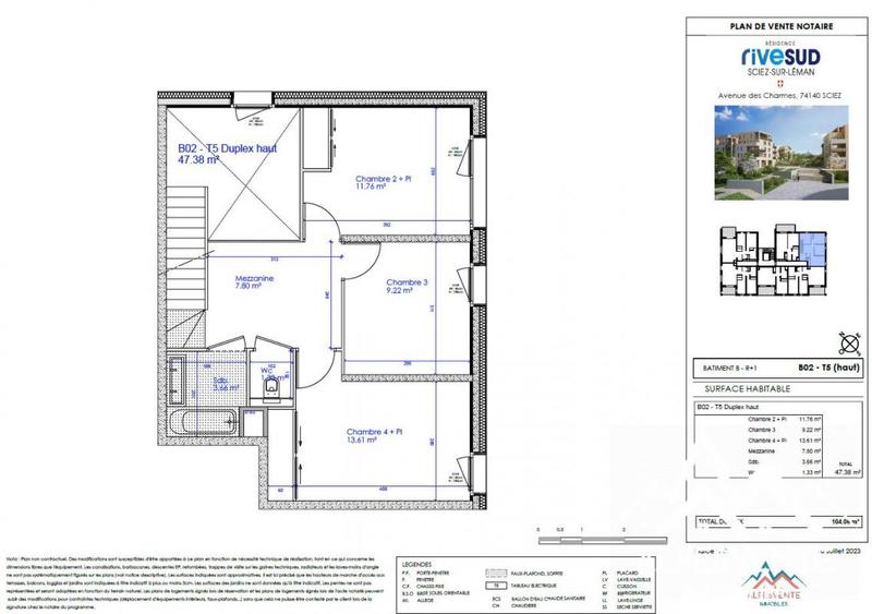 Duplex - 104 m² - 5 pièces