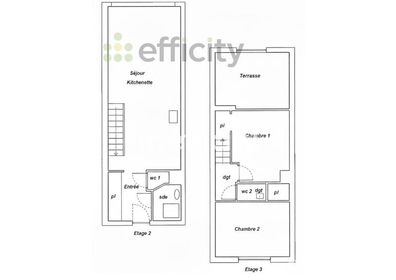 Appartement - 45 m² - 3 pièces