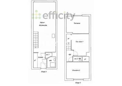 Appartement - 45 m² - 3 pièces