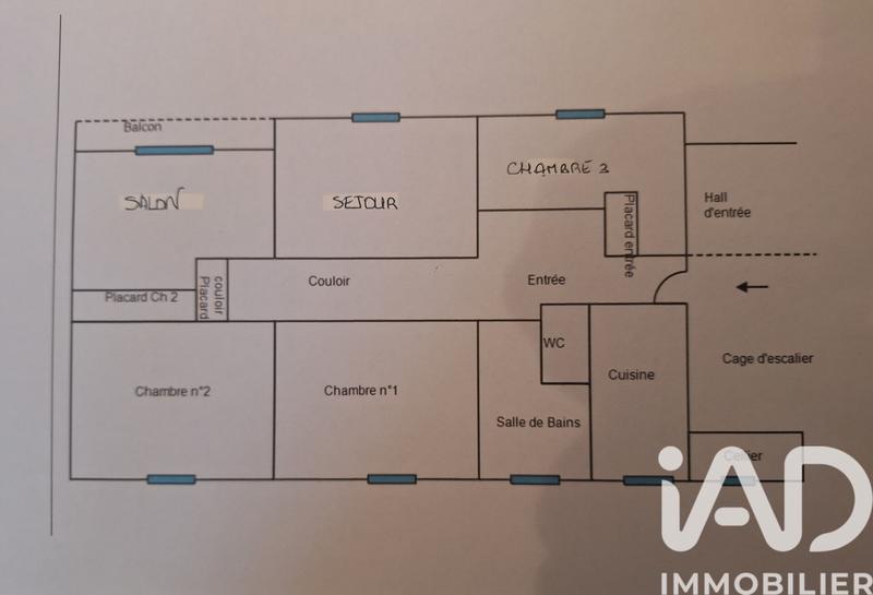 Appartement - 88 m² - 5 pièces
