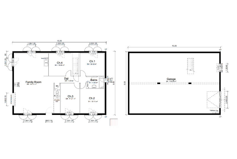 Maison - 100 m² - 5 pièces