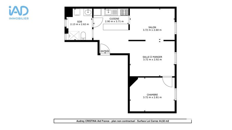 Appartement - 45 m² - 3 pièces