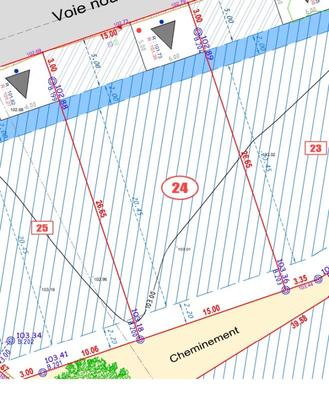 Terrain constructible - 445 m²