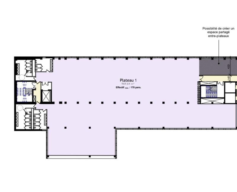 Bureau - 970 m²