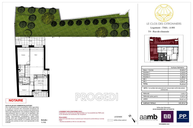 Appartement - 75 m² - 4 pièces