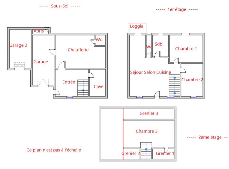 Maison - 87 m² - 6 pièces