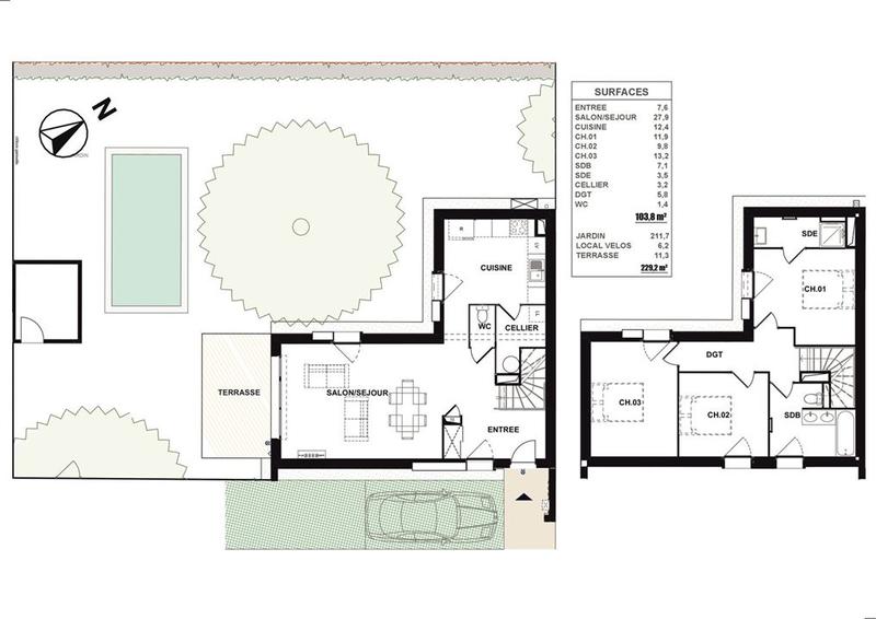 Maison - 104 m² - 4 pièces