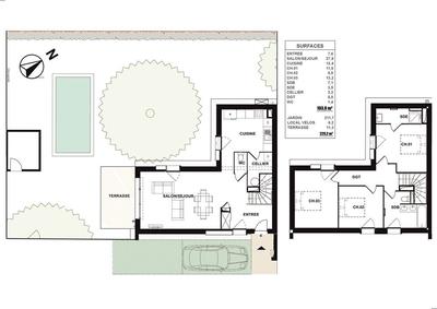 Maison - 104 m² - 4 pièces