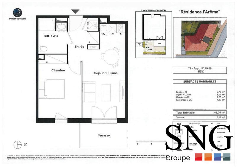 Appartement - 42 m² - 2 pièces