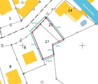 Terrain constructible - 461 m²