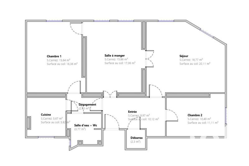 Appartement - 85 m² - 4 pièces