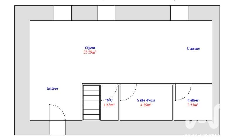 Duplex - 60 m² - 3 pièces