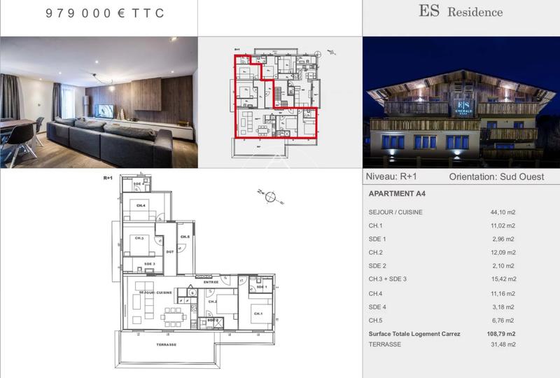 Appartement - 108 m² - 6 pièces